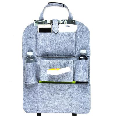 China Convenient New Design Custom Car Multifunctional Pocket Felt Bag Organizer Back Seat Storage for sale