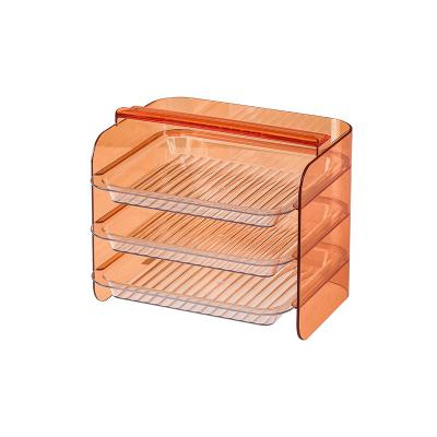 China Sustainable Portable Rectangular Prep Trays Kitchen Vegetable Racks Plastic Shelves For Kitchen for sale