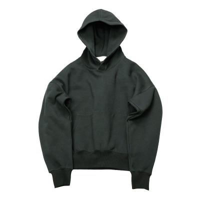 China High Quality Cotton Heavy Anti-pilling Men's Hoodies Pullover Customized Simple Black Cut And Sew Hoodie for sale