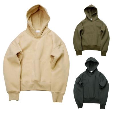 China Custom Men's Hooded Sweatshirt Anti-shrink Base Sweatshirt Kangaroo Sweatshirt Oversized Plain Dropped Plain for sale