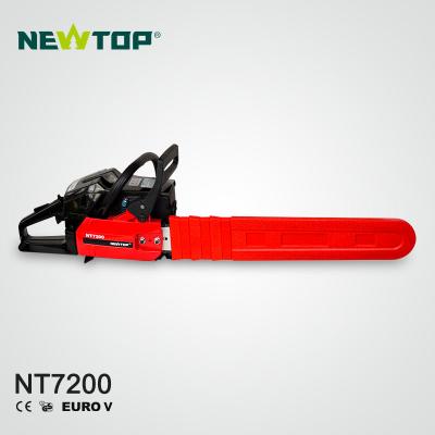 China Professional Powerful 2-Stroke Garden Tools Chainsaw 3.6KW 72cc 2 Stroke Gasoline Chainsaw For Tree Cutting for sale