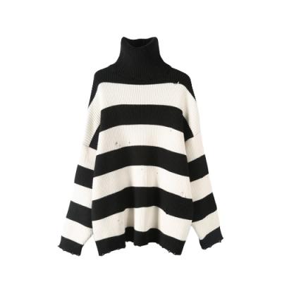 China Custom Thick Turtleneck Fashion Knit Pullover Sweater For Women for sale