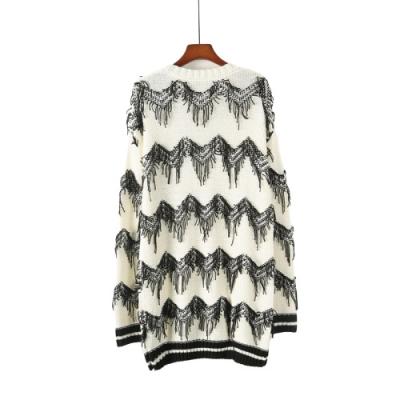 China Unique Design Pullover Custom Knit Sweater Tassel High Quality Woman Sweaters for sale