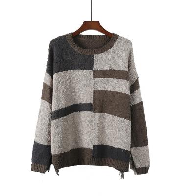 China Jacquard Woman Warm High Quality Crewneck Sweater Trendy Sweaters for sale