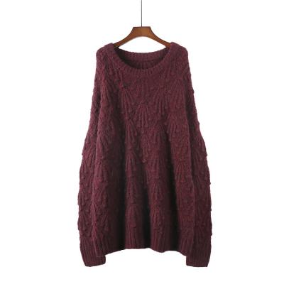 China Fashionable Casual Warm Pullover Plain Sweater Wool Alpaca Long Sweater Mujer For Ladies for sale