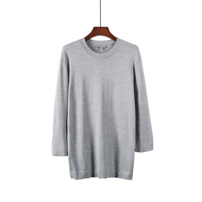 China New Style Casual Sweater Fashion Grey Plain Pullover Custom Logo Mens Crewneck Sweater for sale