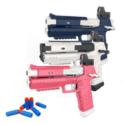 China Electronic Shooting Soft Metal Safety Carry Game Air Blaster Foam Dart Toy Gun for sale