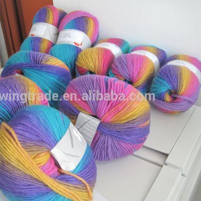 China Hot Sale 100% Wool Bulky Weight Yarn Abrasion-Resistant in Multicolor for sale