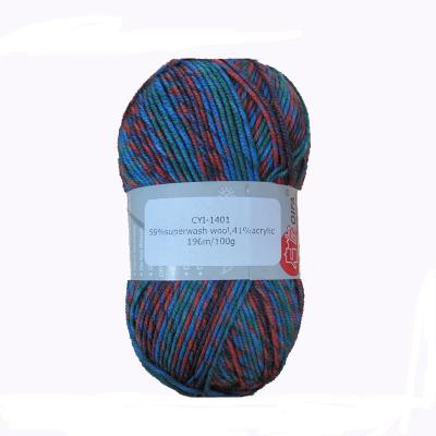 China Abrasion-Resistant Wool 40% Acrylic Hand Knitting Yarn From Supplier 60% for sale