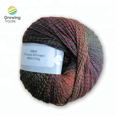 China Anti-pilling high quality 70% wool and 30% nylon material blended yarn for knitting for sale