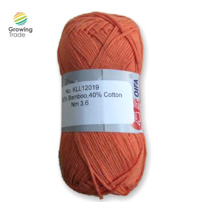 China Anti-pilling cool color 60% bamboo and 40% cotton dyed hand knitting mixed yarn wholesale for sale