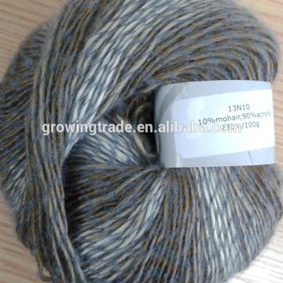 China 10% Spun Abrasion-Resistant Mohair 90% Acrylic Blended Hand Knitting Yarn for sale