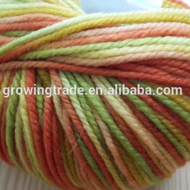 China Thick Bulky 100%Superwash Merino Wool Yarn Anti-pilling Hand Crochet Knitting Woolen Yarn for sale