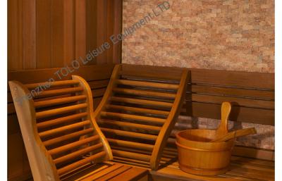 China Traditional sauna cabins , square cedar sauna for home / garden for sale