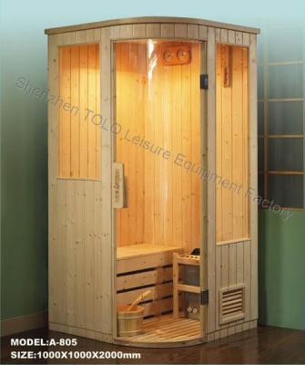 China Dry Steam Sauna Cabins , Electric Pine / Cedar / Hemlock Sauna Rooms for sale