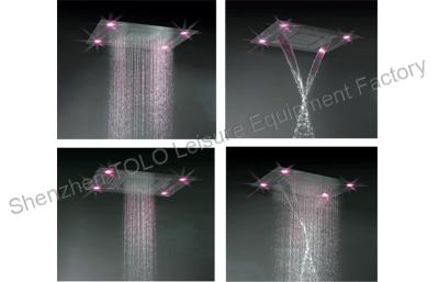 China Stainless Steel Steam Room Accessories , Ceiling Rain Shower Head With LED Light for sale