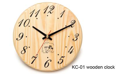 China Hemlock Wooden Clock for Sauna Room for sale