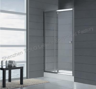 China Straight frameless glass shower 1600mm x 1850mm with Aluminium Frame for sale