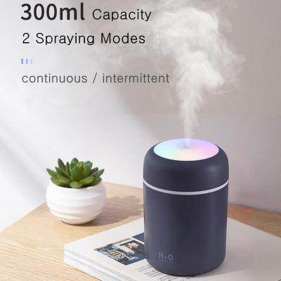 China Cool Air 300ml Air Humidifier, Mini Portable Cool Mist Ultrasonic Atomizer USB Humidifier for Bedroom for sale