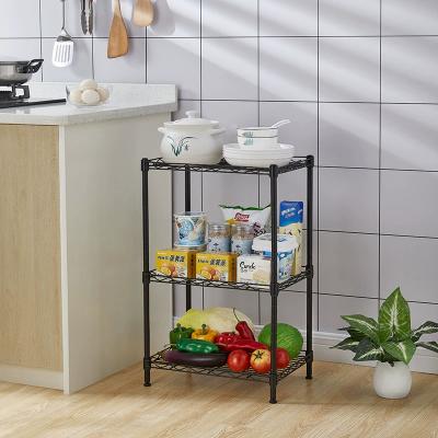 China Sustainable Hot-selling Kitchen Countertop Organizer 3 Tier Corner Counter Shelf Bathroom Counter Organizers and Storage rack for sale