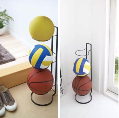 China Stocked Home basketball finishing rack Indoor football storage rack Iron Basketball storage rack for sale