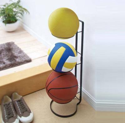 China Stocked Wholesale Basketball Freestanding Garage Sport Equipment Organizer Display Stand For Football Ball Storage Rack for sale