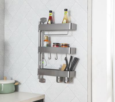 China Modern Aluminum Rotatable Flexible Knife Shelf Kitchen Towel Rack Kitchen Towel Storage Rack Seasoning Rack for sale