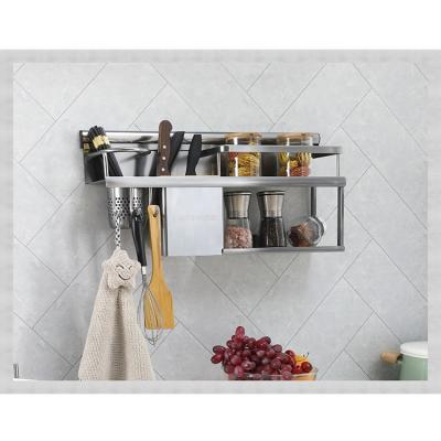 China Aluminum Organizer Minimalist Wall Mounted Rack Cutlery Rack Condiment Carrier Blade Factory Supply Kitchen Storage Rack for sale