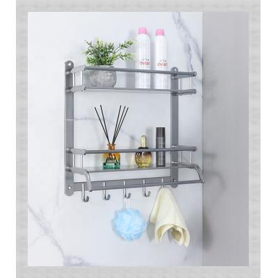 China Factory Direct Sale Aluminum Alloy Storage Rack Modern Home Wall Mounted Type Shelf for sale