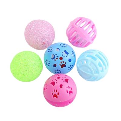 China Sustainable Pet Suppliers Toys Ball With Bell Ring For Cats Playing Chew Rattle Scratch for sale