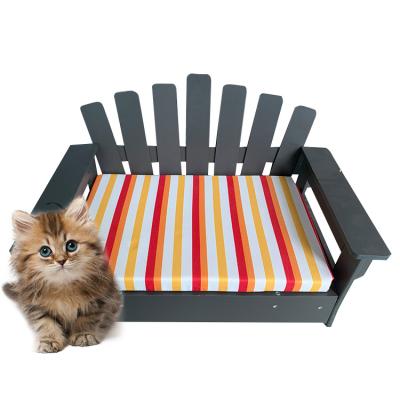 China Cooling Luxury Washable Wooden Dog Cat Sleeping Chair Bed Pet Hammock Indoor Furniture for sale