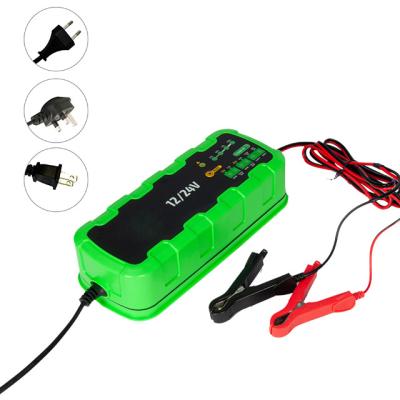 China Fast Charging 7200mA Automotive Battery Charger 12V / 24V Car Motorcycle Smart Battery Charger for sale