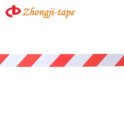 China Red&White Waterproof Non Adhesive PE Barricade Tape for sale