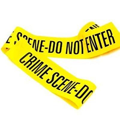 China Non Adhesive Crime Scene Do Not Cross Barricade Tape 3'' Bright *1000 Yellow With Black Words for sale