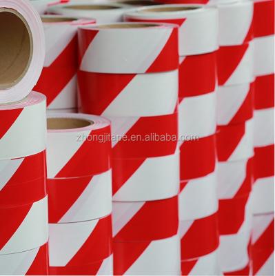 China Flexible Barrier Manufacturer Wholesale PE Red And White Printing Tape Without Adhesive for sale