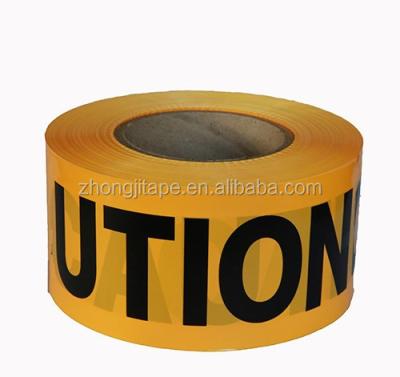 China PE Safety Waterproof Tape Yellow Warning Tape for sale