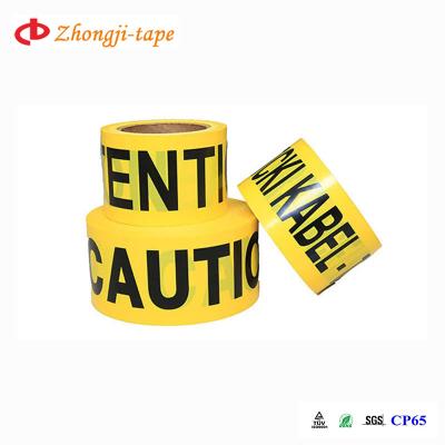 China Waterproof yellow PE barricade tape: 3in*1000ft produced by zhongji.china for sale