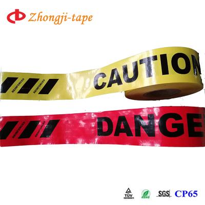 China Reinforced high quality non-adhesive precautionary tape for sale