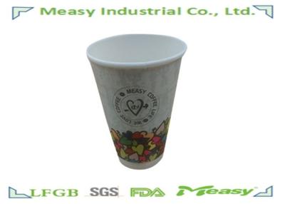 China Customized 500ml Double Wall Paper Cold Cups For Drinking for sale