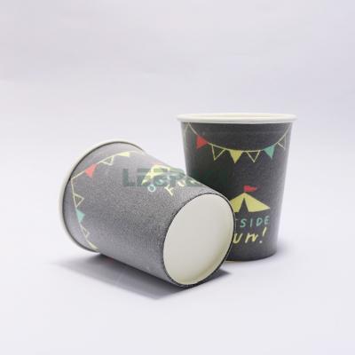 Chine 8oz jetables emportent la tasse de papier simple ou double de mousse de mur de tasse chaude de boissons de thé de lait de café avec l'impression de logo à vendre