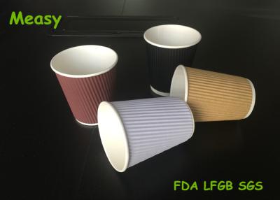 China Kundengebundene Kräuselungs-Papierschalen für Kaffee-/Tee-Wärmedämmung 8oz 12oz 16oz zu verkaufen