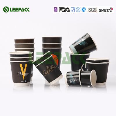 China Personifizierte Wegwerfpapierschalen, einzelne Wand/doppel-wandige Kräuselungs-Kaffeetasse zu verkaufen