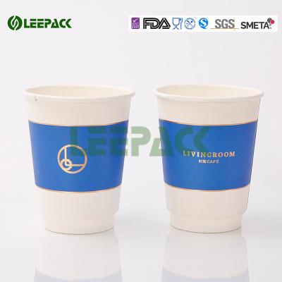 China De populaire beschikbare de koffiekoppen van 16oz, Heet dubbel de Muurdocument van Milktea vormt 500ml-Capaciteit voor hete drank met embleem tot een kom Te koop