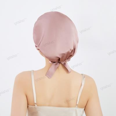 China Plush 22MM Silk Turban Sleep Mulberry Silk Hood with Logo Best Quality Custom Silk Hood for sale