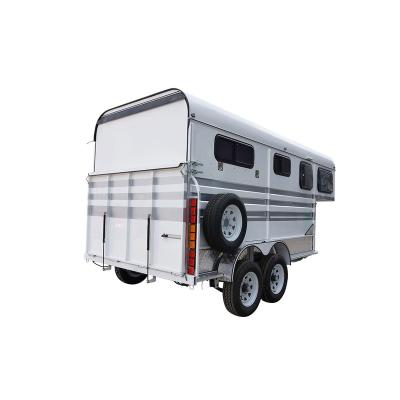 China Picking Up Quality Guaranteed 2 Horse Trailer Hot Sale Gooseneck Horse Trailer With With Sliding Windows for sale