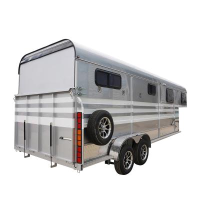 China New Fashionable Stylish Economical Horse Trailer 2 Float Horse Trailer 2 Horse Trailer Economical New Horse Kitchen Front Camper for sale