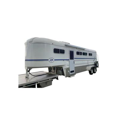 China Pick Up Horse Safe Easy Tow 3 Horse Trailer Gooseneck Horse Trailer With Life for sale