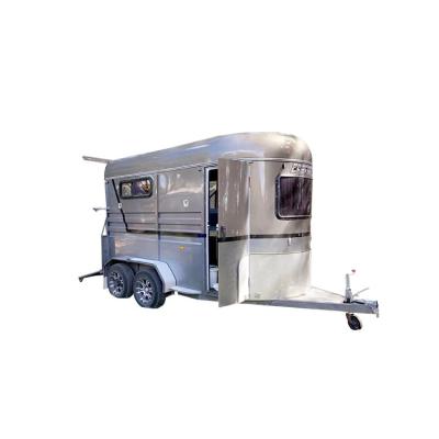 China Taking Horse Most Popular Full Size Two Horse Trailer With Multiple Windows Made In China for sale