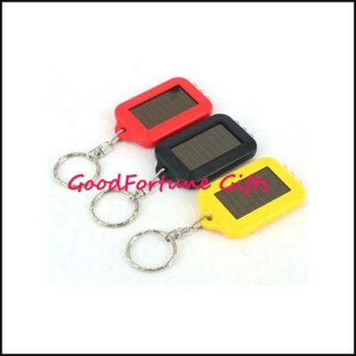 China Solar Led Light Keyrings keychain promotion gift for sale