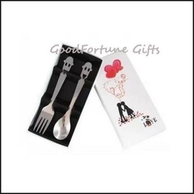 China Stainless steel Wedding gift set spoon and fork souvenir gift for sale